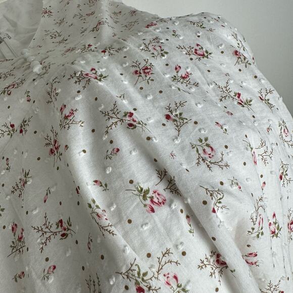 Lulus Blooming Into Love White Floral Print Long Sleeve Mini Dress Size Small - Picture 5 of 10